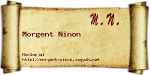 Morgent Ninon névjegykártya